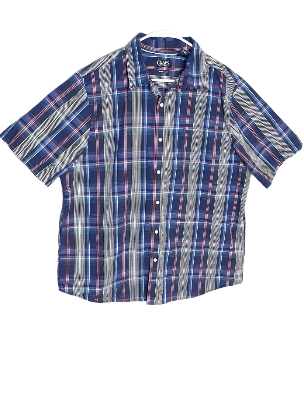 Chaps Short Sleeve Button Up Shirt Men’s Size 2XL